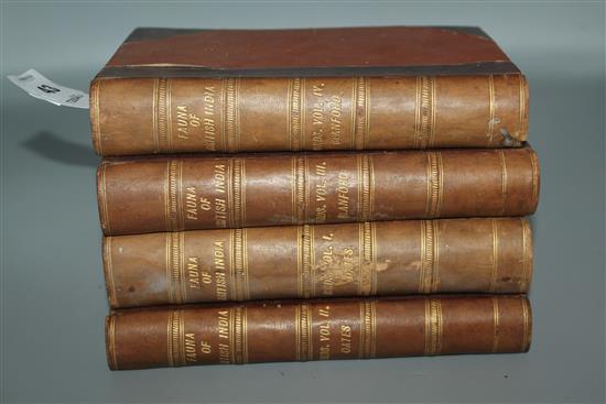 Blanford (W T) and Oates (E W), The Fauna of British India, 4 vols, 1890-1898(-)